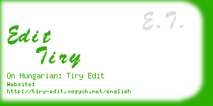 edit tiry business card